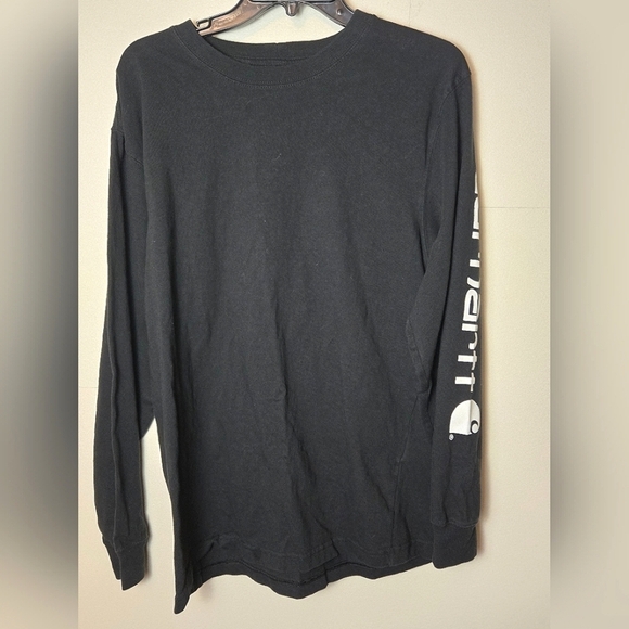 Men's Carhartt Black Long Sleeve Shirt, Loose Fit Size Medium - Picture 1 of 3